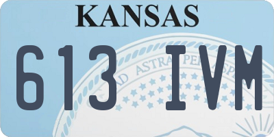 KS license plate 613IVM