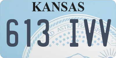 KS license plate 613IVV