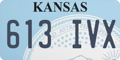 KS license plate 613IVX