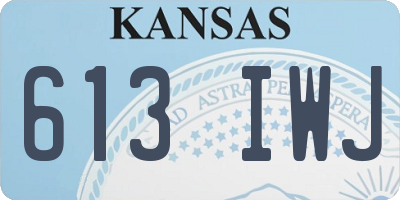 KS license plate 613IWJ