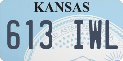 KS license plate 613IWL