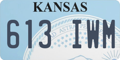 KS license plate 613IWM