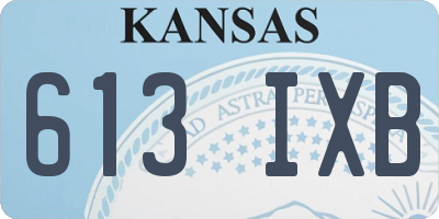 KS license plate 613IXB