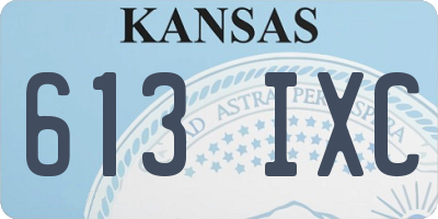 KS license plate 613IXC
