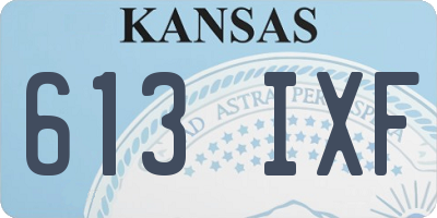 KS license plate 613IXF