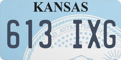 KS license plate 613IXG