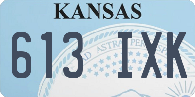 KS license plate 613IXK