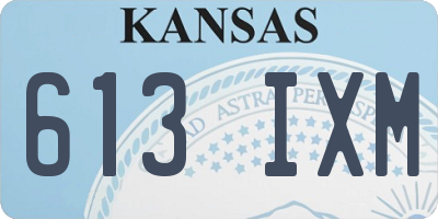 KS license plate 613IXM