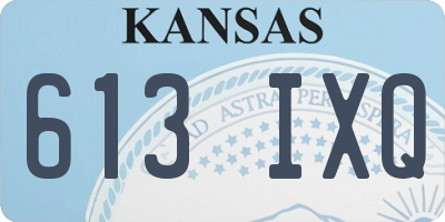 KS license plate 613IXQ