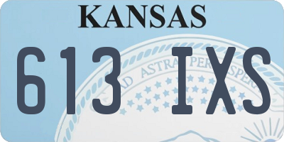 KS license plate 613IXS
