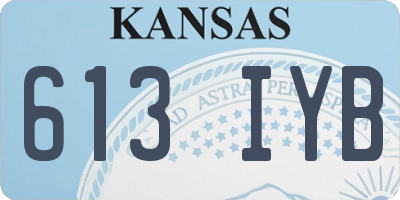 KS license plate 613IYB