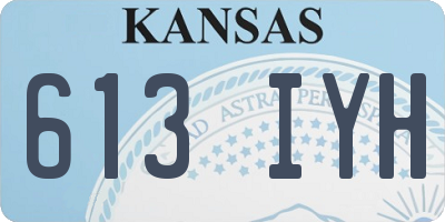KS license plate 613IYH