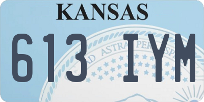 KS license plate 613IYM