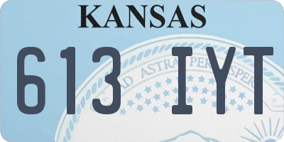 KS license plate 613IYT
