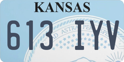 KS license plate 613IYV