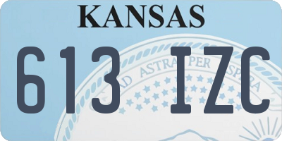 KS license plate 613IZC