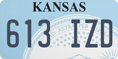 KS license plate 613IZD