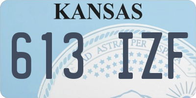 KS license plate 613IZF