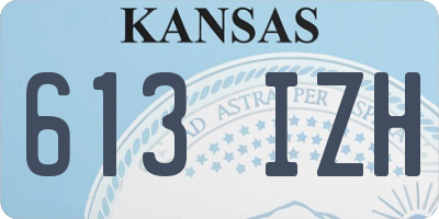 KS license plate 613IZH