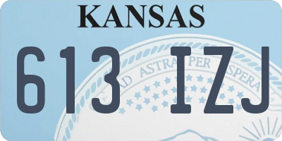 KS license plate 613IZJ