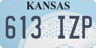 KS license plate 613IZP