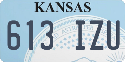 KS license plate 613IZU