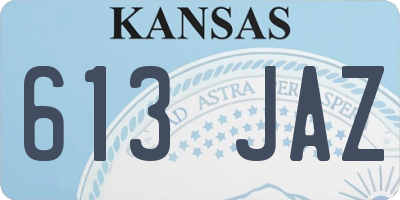 KS license plate 613JAZ