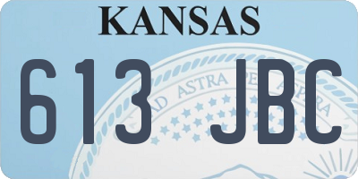 KS license plate 613JBC