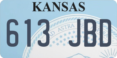KS license plate 613JBD