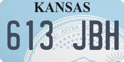 KS license plate 613JBH