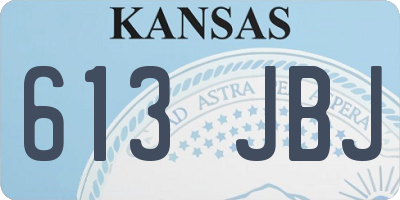 KS license plate 613JBJ