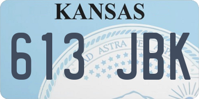 KS license plate 613JBK