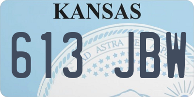 KS license plate 613JBW