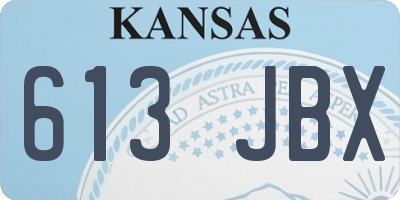 KS license plate 613JBX