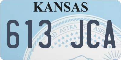 KS license plate 613JCA