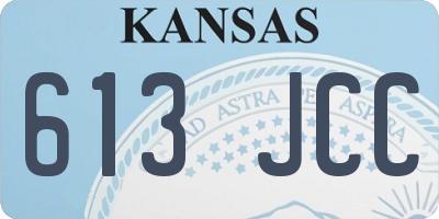 KS license plate 613JCC