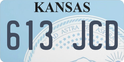 KS license plate 613JCD