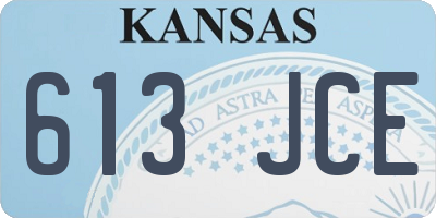 KS license plate 613JCE