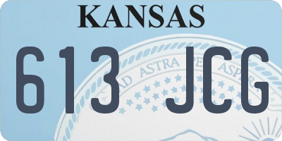 KS license plate 613JCG