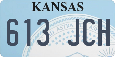 KS license plate 613JCH