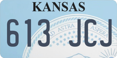 KS license plate 613JCJ
