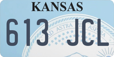 KS license plate 613JCL