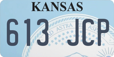 KS license plate 613JCP