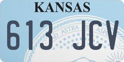KS license plate 613JCV