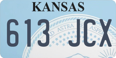KS license plate 613JCX