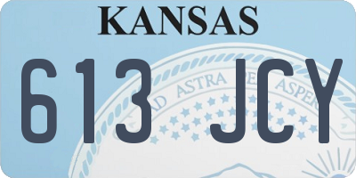 KS license plate 613JCY