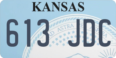 KS license plate 613JDC