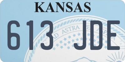 KS license plate 613JDE