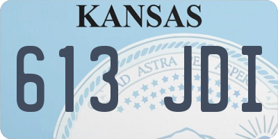 KS license plate 613JDI