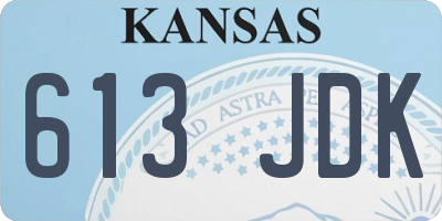 KS license plate 613JDK